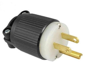 Industrial Grade Black-White 15 Amp 125 Volt Plug Straight Blade Grounding Nylon Hardware > Power & Electrical Supplies > Wire Terminals & Connectors Hubbell 