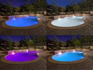 Pooltone Standard 16 Color LED SPA Hot Tub Pool Light 12 or 120 Volt 30-150 Foot Cord Home & Garden > Pool & Spa Pentair 
